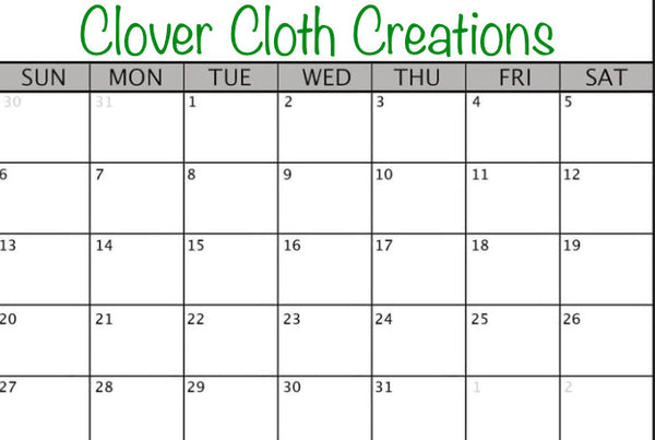 Mystery Calendar Items - Made to Order