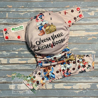 Cutest Little Pirate Booty Cloth Diaper - Made to Order