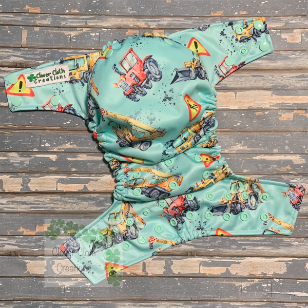 Construction Cloth Diaper - Made to Order