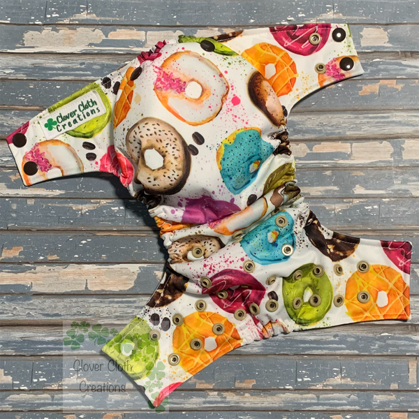 Donuts and Coffee Cloth Diaper - Made to Order