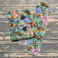 Teal Potter Pooh Tossed Preflat - 2 Layer