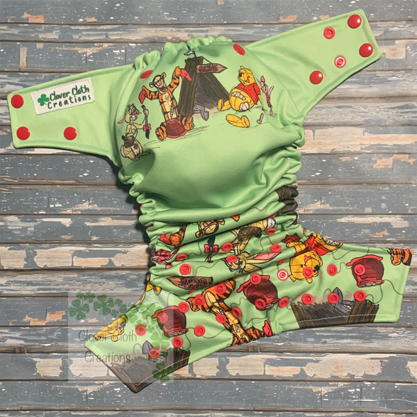 Zombie Pooh Panel Cloth Diaper - Made to Order