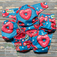 Donut Hearts Cloth Diaper - Made to Order