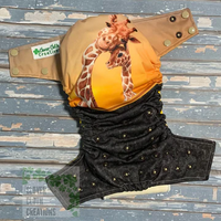Giraffes Cloth Diaper - Made to Order