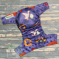 Purple Friends Cloth Diaper - Made to Order